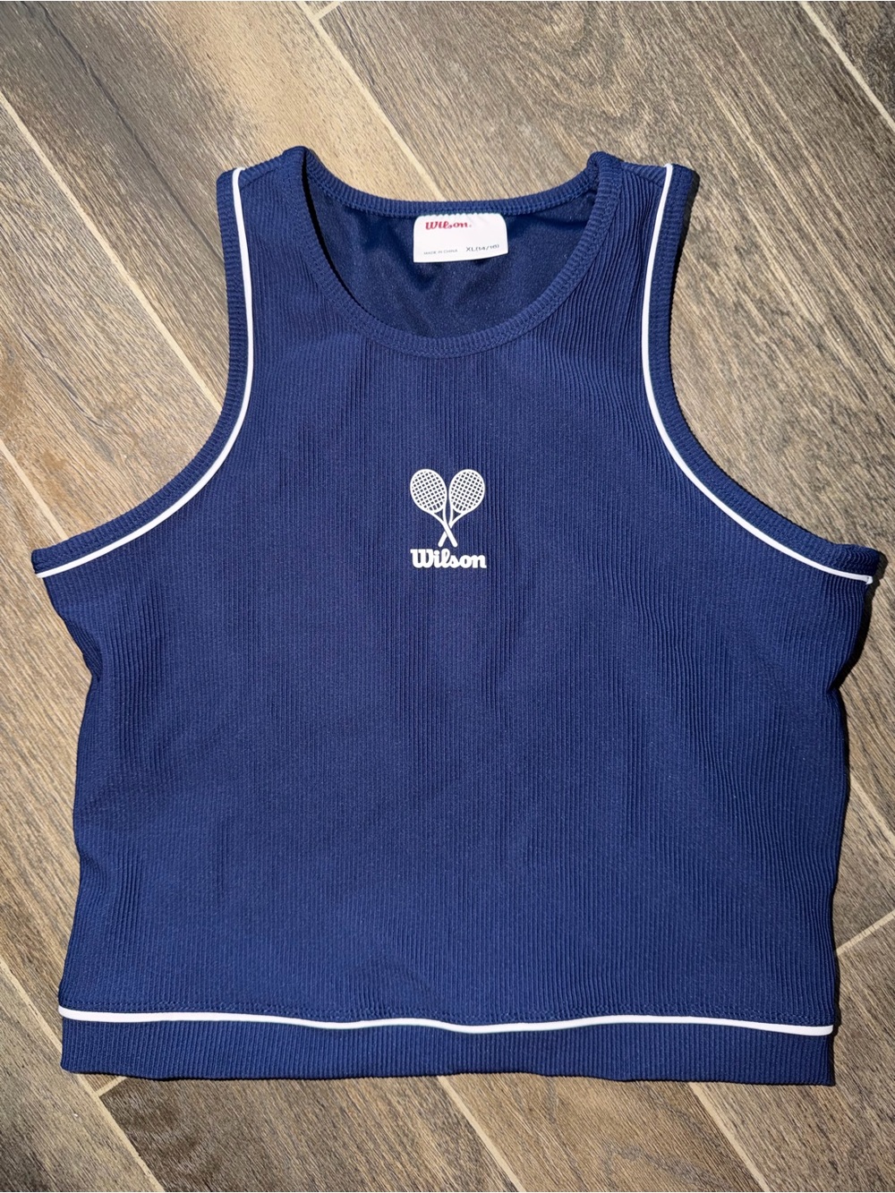Wilson Navy Tank with White Piping Kids' Athletic Top